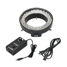 Adjustable 56 LED Ring Light Illuminator Lamp for Industry Stereo Microscope Camera Magnifier AC 90V-240V Power Adapter