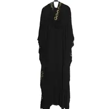 Трансграничной Горячая распродажа!, Европа, Америка и Африка мусульманская шифоновая heavy industry стразы большой узор свободный рукав «летучая мышь» паранджи