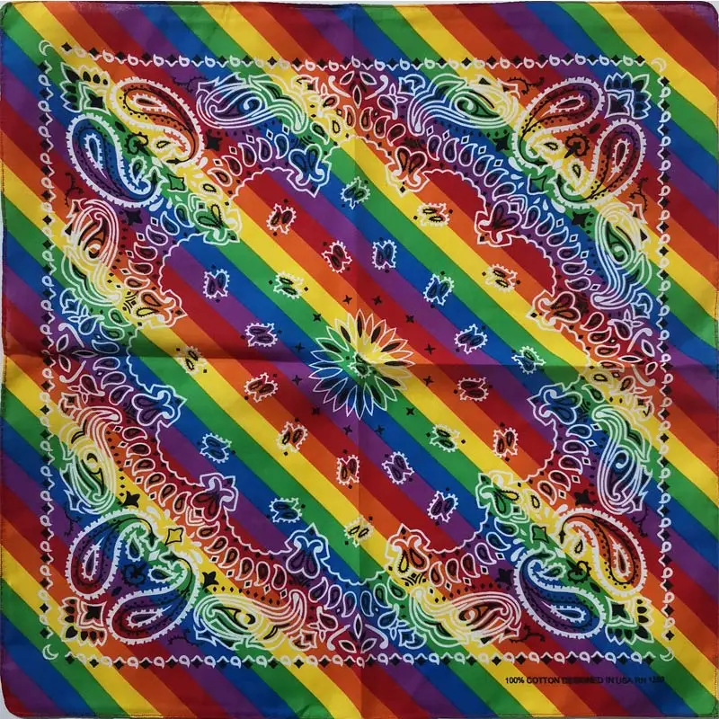 New Unisex Cotton Hip Hop Bandana Headwear Fashion Paisley Hair Band Scarf Neck Wrist Wrap Magic Square Scarves Handkerchief cycling bandana bandana headscarf cotton bandana bandana neck cover multifunctional bandana motorcycle bandana camouflage bandana