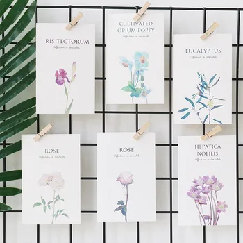 

30pcs/set Mirabell Garden Postcard Beautiful Flower Card Writable Message Bookmark Greeting Letter Simple Small Stationery Gift