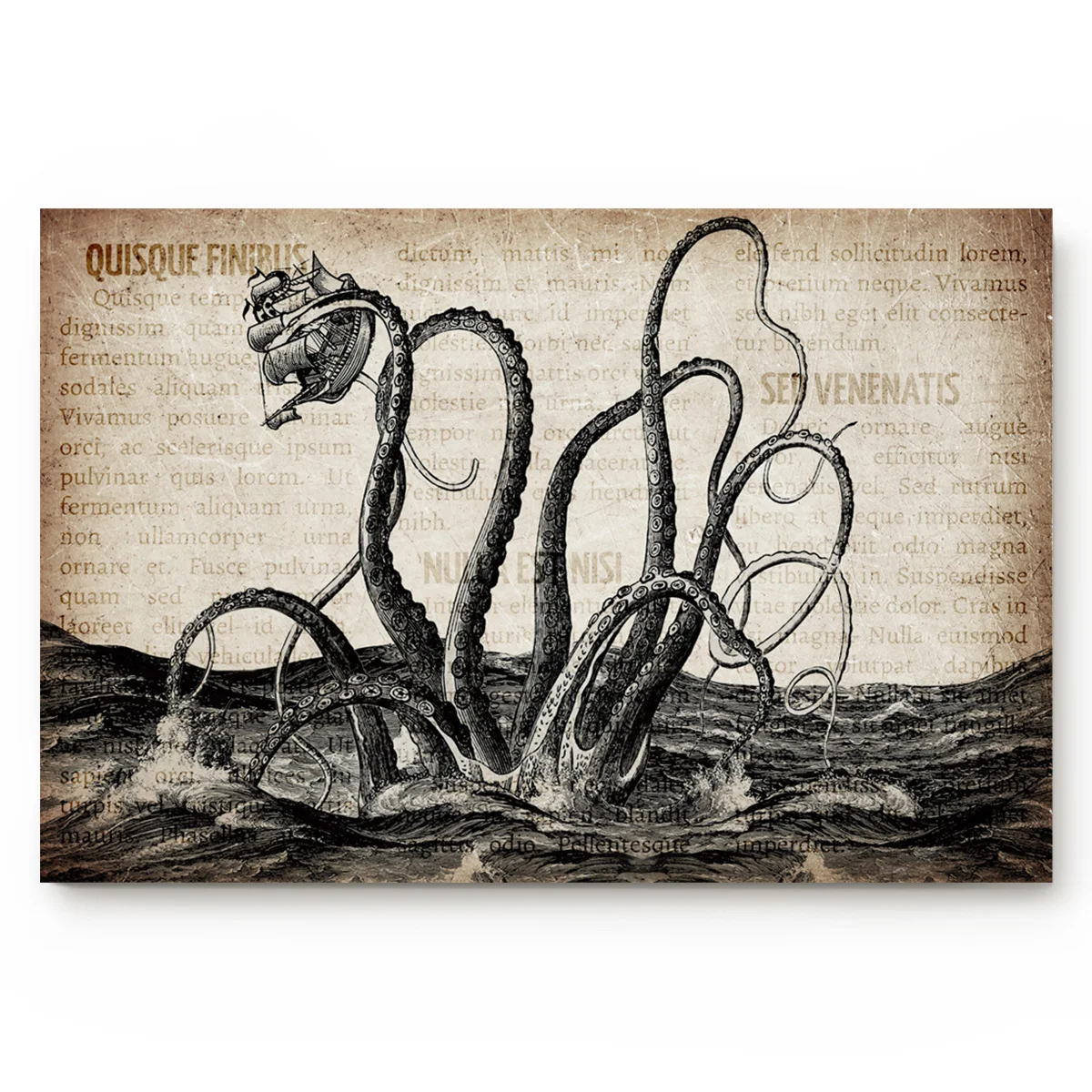 Cthulhu Осьминог старая газета Ретро фон Нескользящие аксессуары для ванной дверной коврик|Коврик| |
