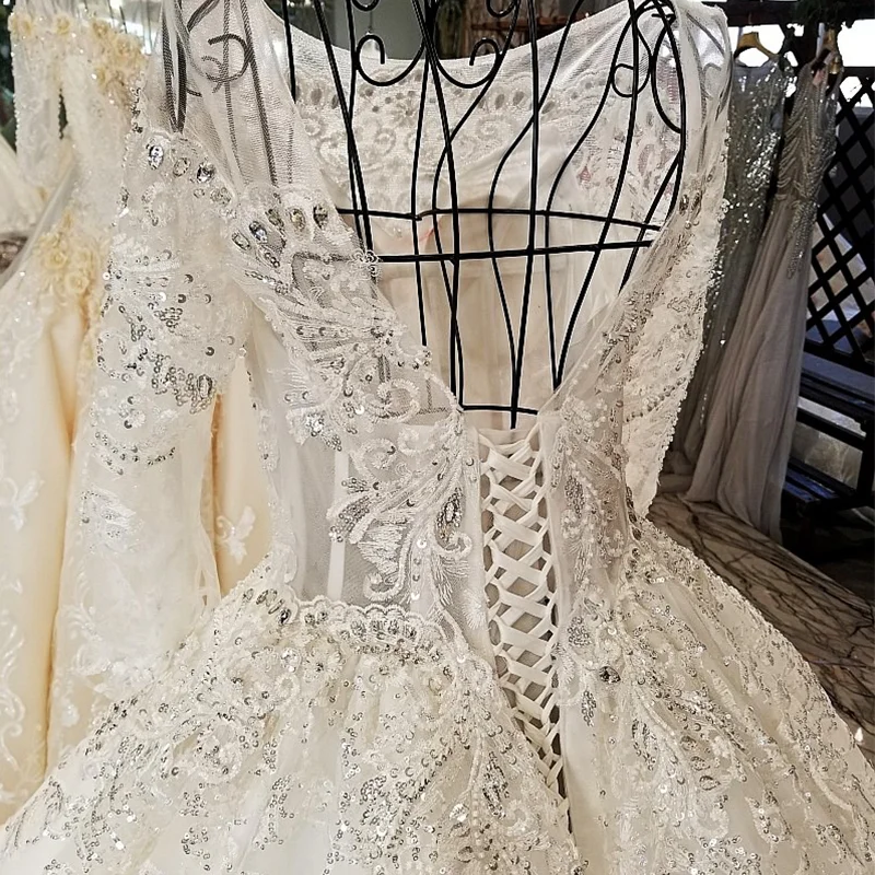LS21047 новый реальный свадебное платье 100% оригинальный дизайн с длинными рукавами