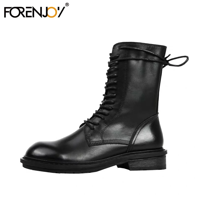 FORENJOY/Женская обувь на плоской платформе модные женские ботинки в британском