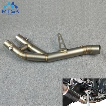 

Motorcycle Middle Link Exhaust Muffler Pipe For YAMAHA YZF R1 2015 2016 2017 YZF-R1 Stainless Steel Motorcycle Exhaust Pipe