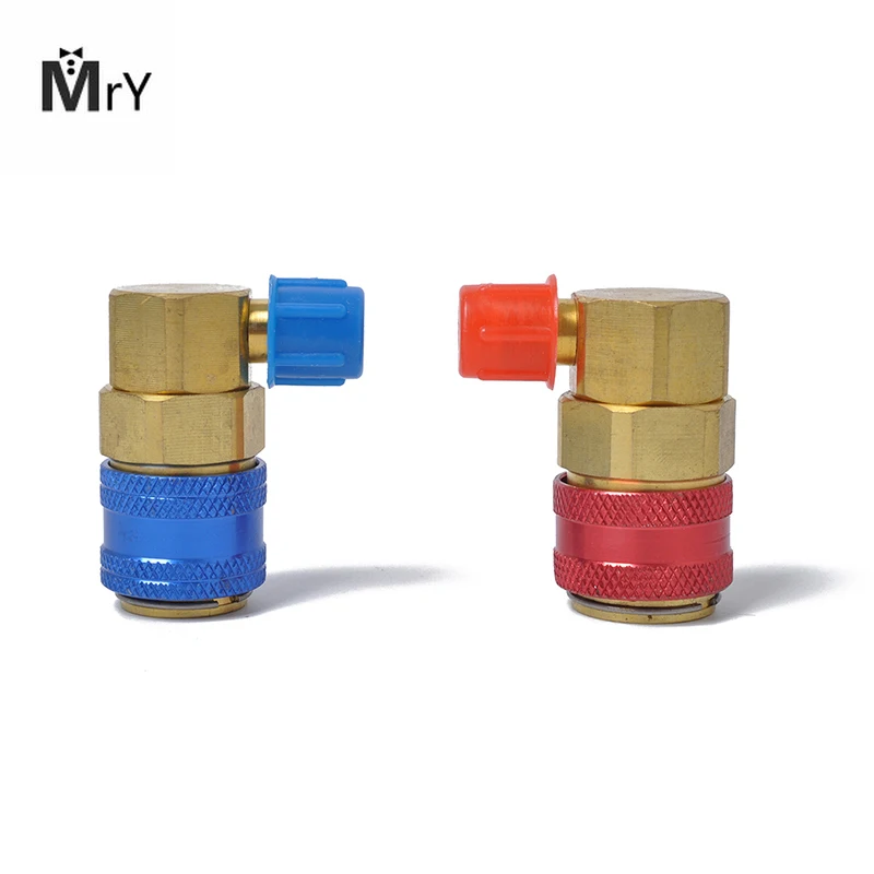Auto Air-Conditioning Accessories Tools Quick Connector Adapter Coupler 90 Angle Conversion Car | Автомобили и мотоциклы