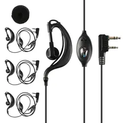 Accessories-Walkie Talkie Ear Hook Interphone Earphone 2 PIN Earpiece PTT with Microphone for BAOFENG UV5R Plus BF-888S