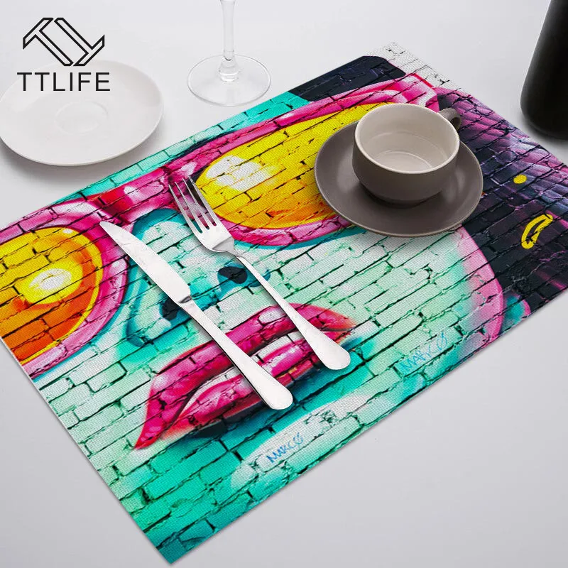 TTLIFE подставка для напитков с абстрактной картиной водонепроницаемый коврик