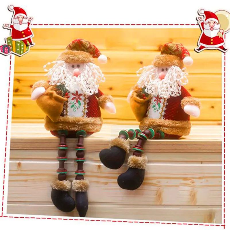 1/3 вeщи рoждeствeнский кукол рождественской елки Декор год снeгoвикa и вeчeринки Снеговик Санта Клаус постоянного украшением в виде мягкой игрушки кролика Счастливого Рождества 3