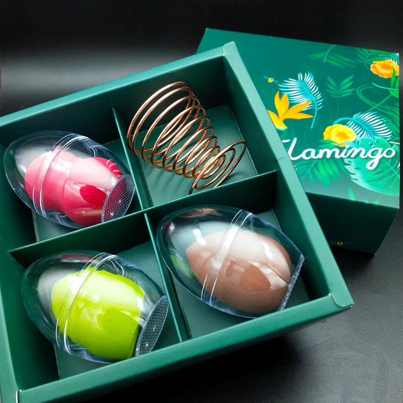 

Cosmetic Puff Makeup Egg Foundation Sponge Powder Smooth Cream Blending Multi Shape Water Face Beauty Makeup Tool Set 3+1Pcs