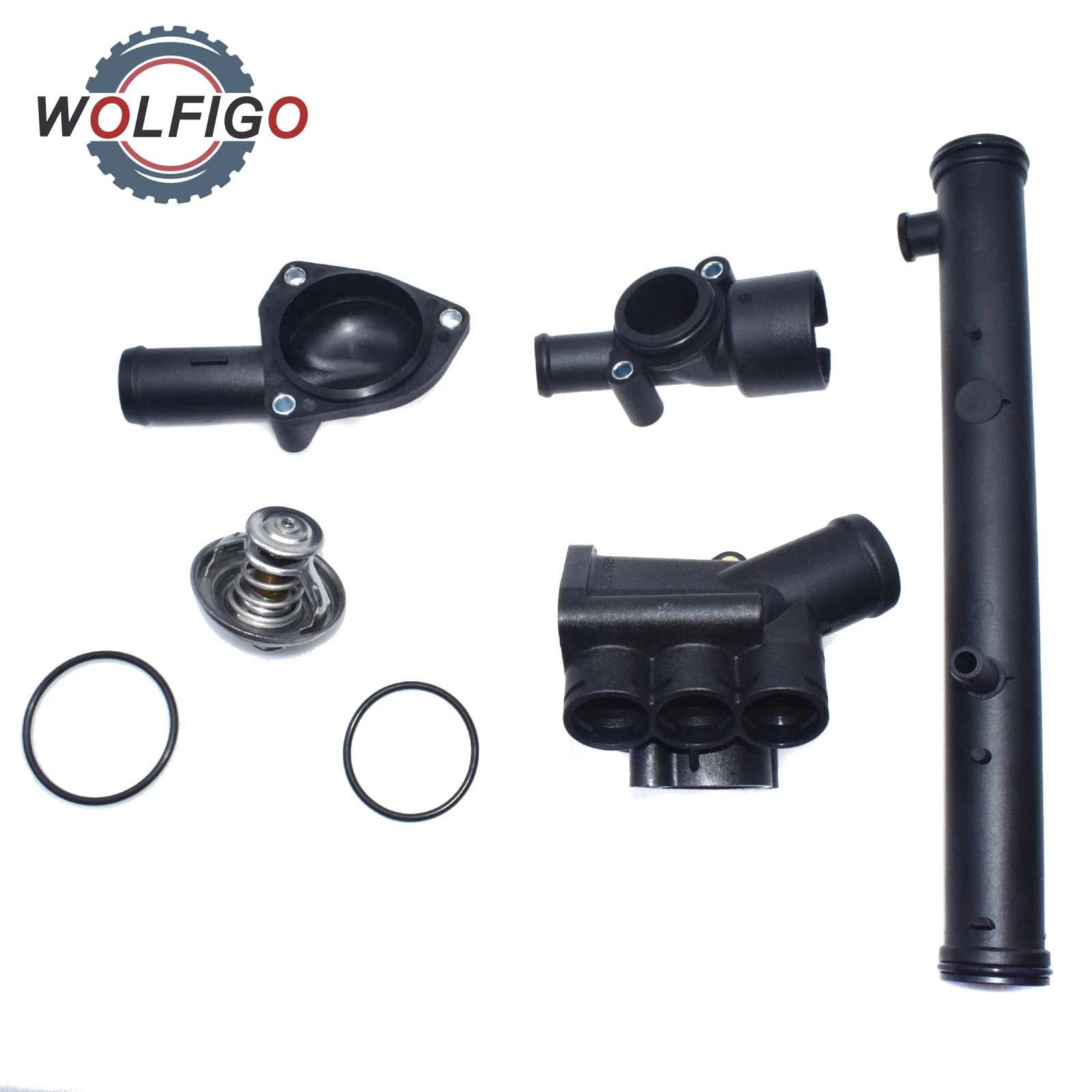 Wolfigo Coolant Thermostat Housing For Vw Golf Jetta Passat Corrado