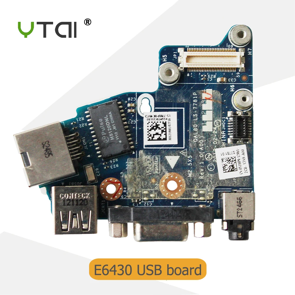 

QAL80 LS-7781P For Dell Latitude E6430 Audio Jack VGA Port USB board Ethernet Lan Board