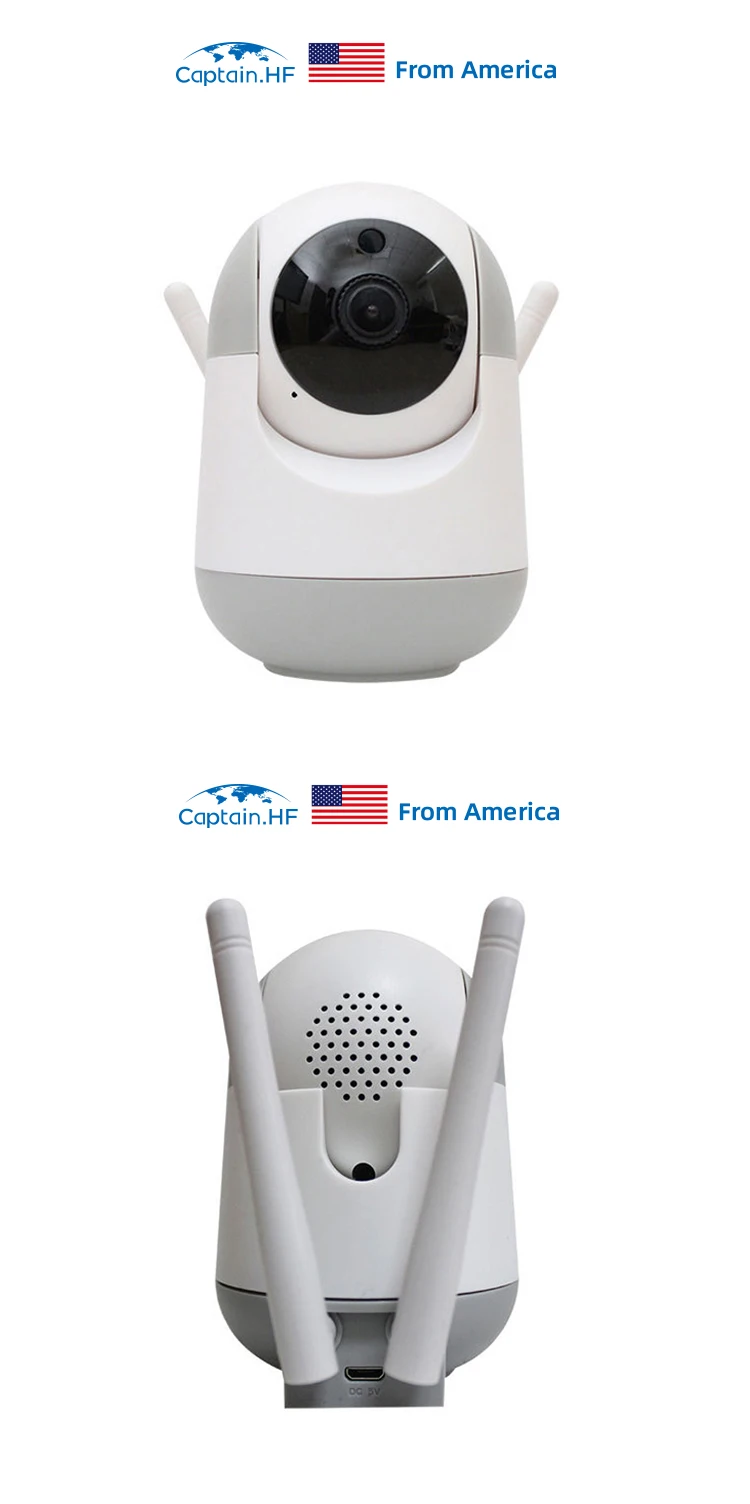 US Captain HF Сетевая Камера Беспроводная Камера 1080P Wi-Fi ИК-подсветка Поворотная Камера Видеоняня Встроенный микрофон Встроенный динамик Слот для карт памяти Веб-Камера