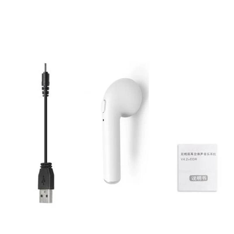 i7s-Single-White I7s TWS беспроводные Bluetooth наушники-вкладыши стерео игровые спортивные наушники с зарядной коробкой для iPhone Xiaomi huawei - Цвет: i7s-Single-White