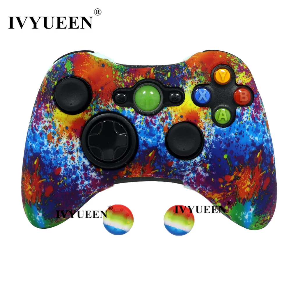 Art Splash IVYUEEN защитный чехол для microsoft Xbox 360 проводной/беспроводной контроллер силиконовый чехол - Цвет: Art Splash