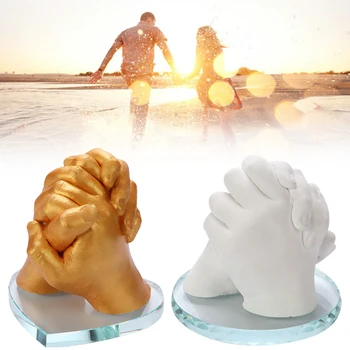 

DIY Hand Mold Handprint White Powder Hands Feet Couple Mother'S Day Love Fashion Baby Mould Decorate Gift Souvenir Footprint