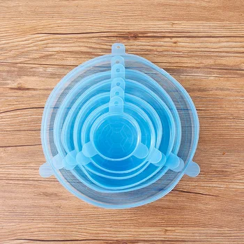 

Silicone fresh-keeping cover 6-piece stretchable multifunctional fruit and vegetable fresh-keeping film fresh-keeping bowl cover