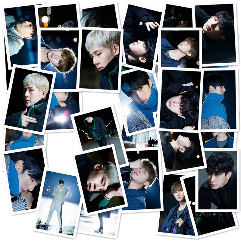 Kpop MONSTA X Polaroid фото ломо карты модные K-POP монста X вентиляторы коллекция подарков металлическая коробка 40 шт./кор. Прямая поставка