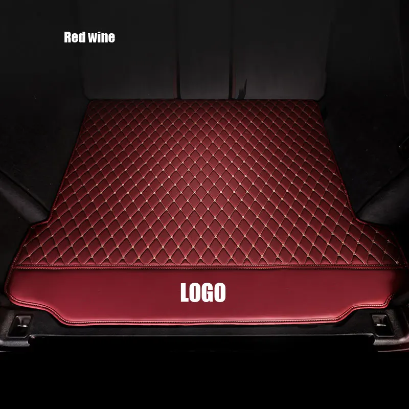 Custom Car Floor Mats 3D Leather Mini Cooper R56 R57 R58 F56 F57 Paceman R61 COUNTRYMAN R60 F60 Clubman R55 F56 JCW Car Carpet - Название цвета: Trunk W RED