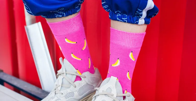 Милые женские носки, Забавные милые Носки с рисунком фруктов, яиц, еды, Kawaii, японский Harajuku, носки для скейтборда, хлопковые зимние носки Skarpetki
