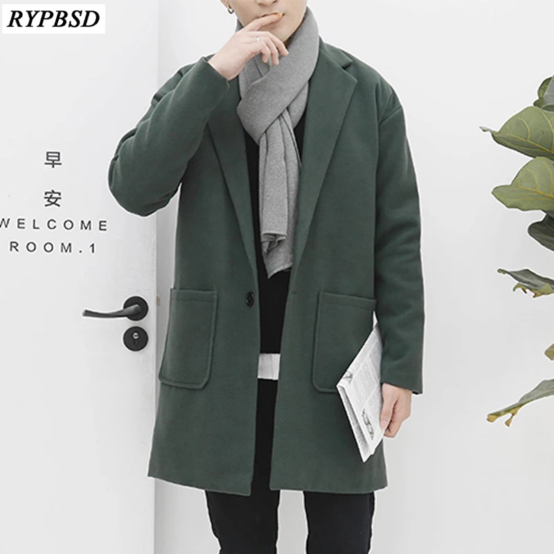 Fashion Men Wool Coat Solid Color New 2019 Single Button Long Men Coat Cotton Warm Woolen Coat Men Long Sleeve Long Overcoat Men Fashion Men Wool Coat Solid Color New 2019 Single Button Long Men Coat Cotton Warm Woolen Coat Men Long Sleeve Long Overcoat Men