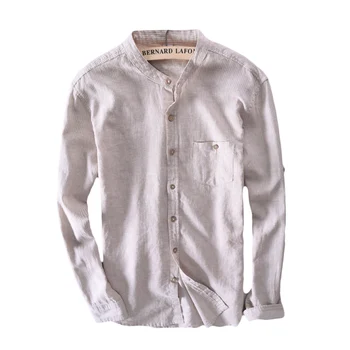 

Linen Shirt Men Summer Chinese Style Shirt Long Sleeve Shirts For Men Formal Summer mens shirts regular fit