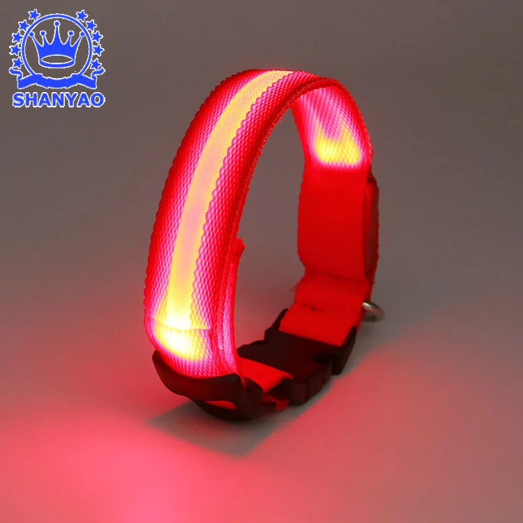 

Dongguan Shine LED Fiber Neck Ring Fish Screen Shining Dog 1 Circle Night Light Pet Collar Multi-color