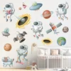 Pegatinas de pared extraíbles con astronauta espacio de dibujos animados para niños, decoración de pared en PVC para habitación de bebé, decoración del hogar ► Foto 2/6