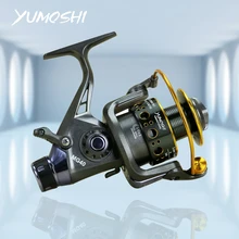 MG30-60 двойной тормоз Рыболовная спиннинговая катушка металлическая левая/правая рука рыболовное колесо ловля карпа Фидер спиннинговая катушка