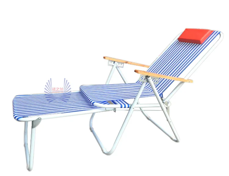 

Nylon Beach Chair Folding Chair Recliner Lunch Break Folding Chair Lazy Long Outdoor Leisure Balcony Elderly Chair