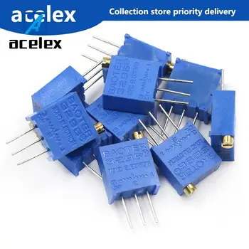 

10pcs 3296W 3296 50 100 200 500 ohm 1K 2K 5K 10K 20K 50K 100K 200K 500K 1M ohm 103 100R 200R 500R Trimpot Trimmer Potentiometer