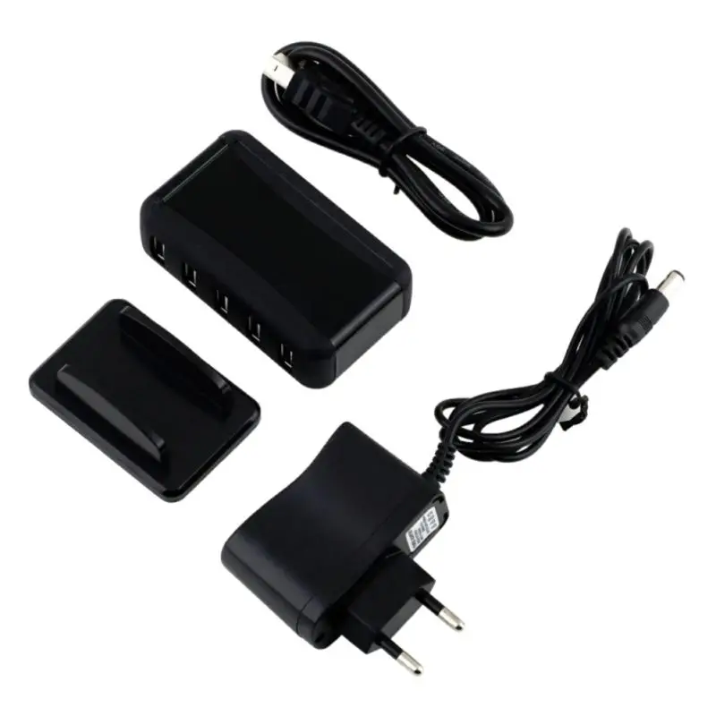 7 Порты и разъёмы usb-хаб US/EU Стандартный USB 2,0 Высокое Скорость передачи данных адаптер-разветвитель для портативных ПК - Цвет: EU Plug Black