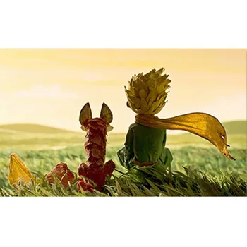 

Fox and little Prince DIY coloring painting By Numbers canvas painting Art Picture for room Decoration Chidren Christmas Gift