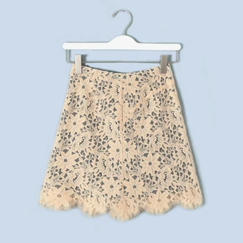 

Brand Fashion Women's High-end Luxury Summer Elegant Romantic Beautiful Mini Lace Skirt