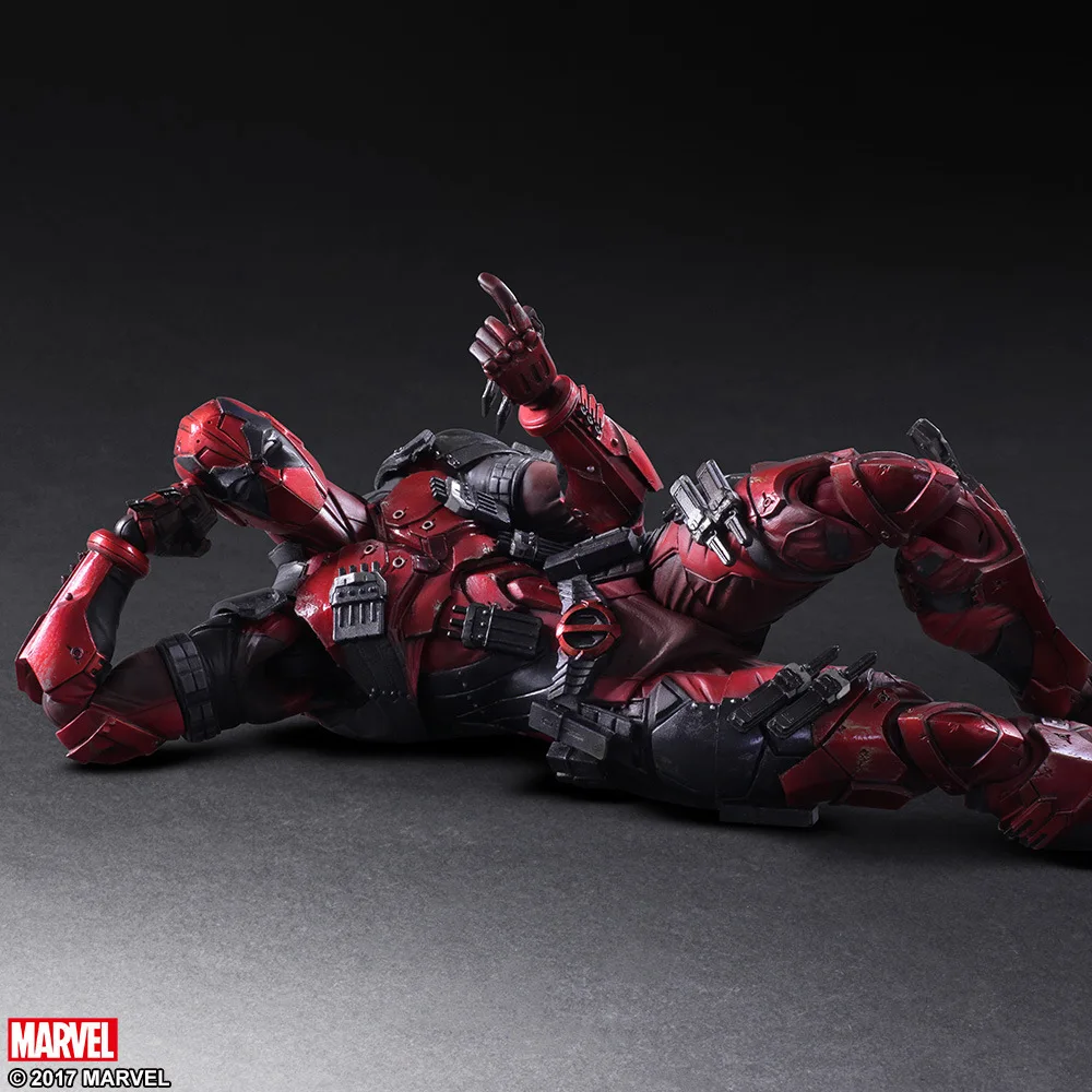 Meng Poetry Play Arts Change Marvel Heroes PA Change Deadpool Mobile Garage Kit Model Ornaments