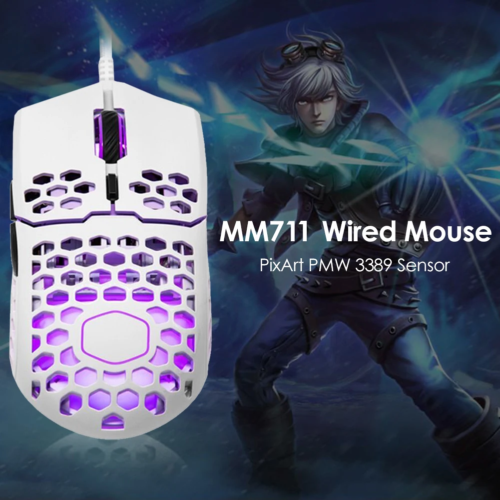 MM711 RGB Gaming Mouse USB Wired 16000DPI Adjustable Computer Mice Laptop Desktop Professional Computer Mouse