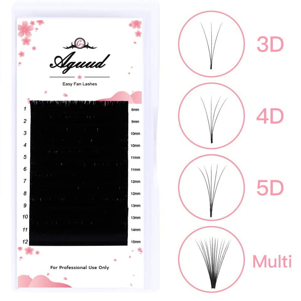 

AGUUD Easy Fan Lashes Bloom Eyelash Extension Fast Self-Fanning Volume Lashes Automatic Flowering eyelash extension Volume Cilia