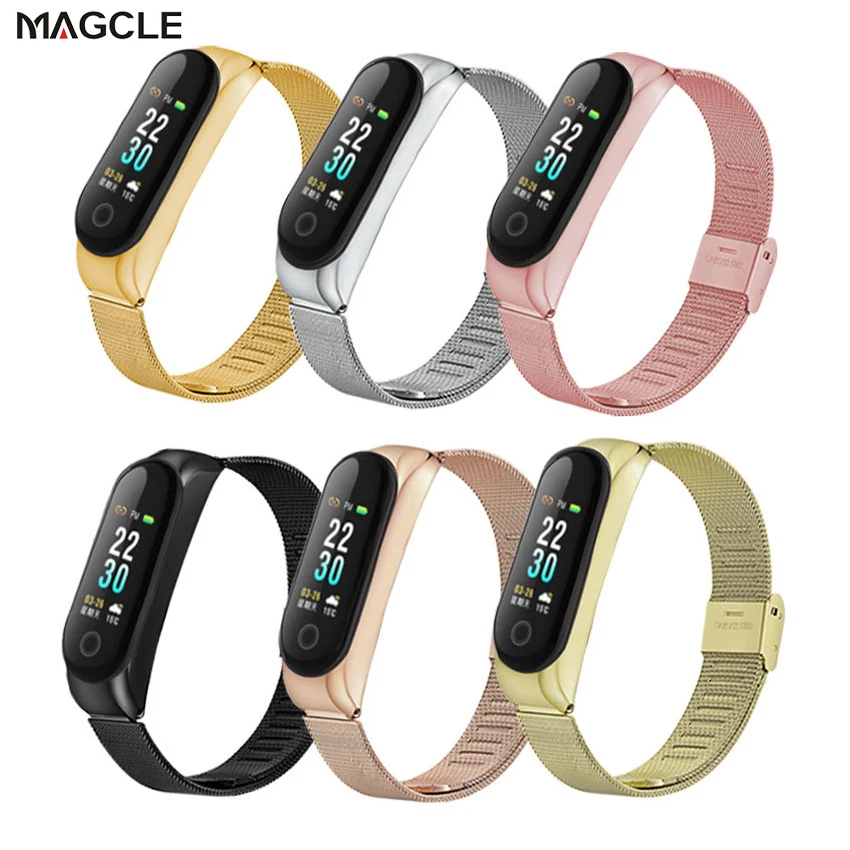 

Mi Band 3/4 Wrist Strap For Xiaomi Mi Band 3 Mi Band 4 Strap Bracelet Metal Stainless Steel Miband 3 Wristband Miband 4 Pulseira