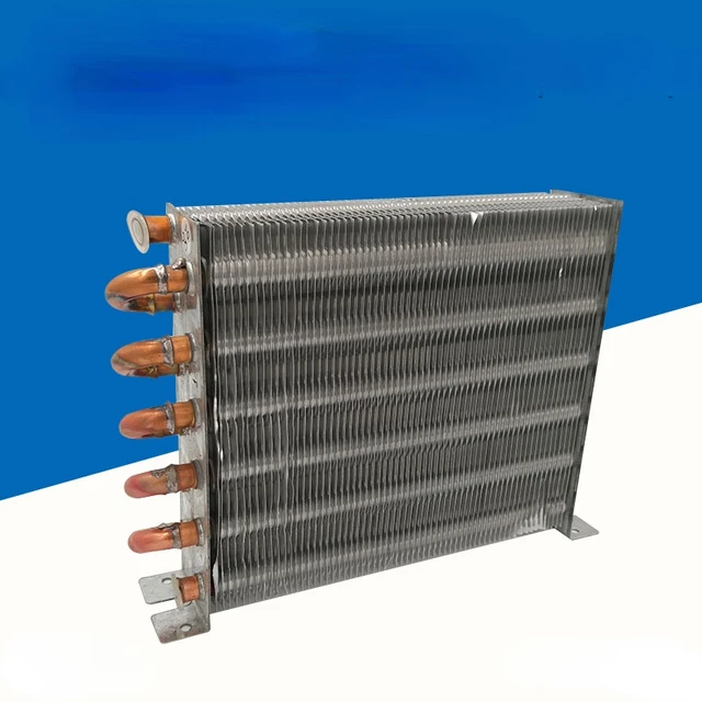 Radiador pequeño para refrigerador, tubo de cobre, aleta de aluminio,  intercambiador de calor, condensador, congelador - AliExpress