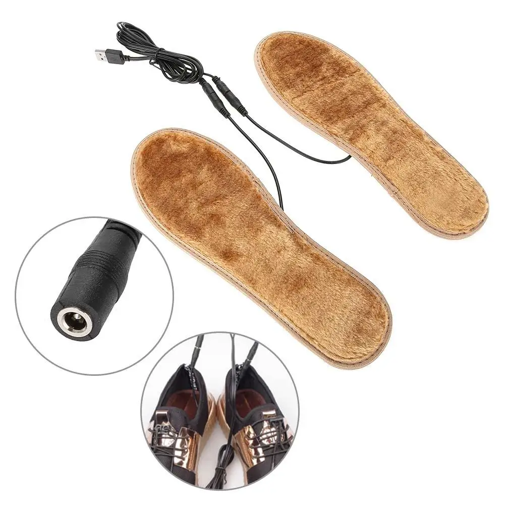 Открытый Лыжный туризм водонепроницаемый USB Электрический нагрев стелька моющаяся Высокая теплообменная эффективность быстрый нагрев скорость