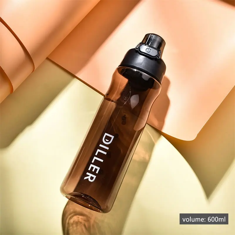 600mL Coffee Upspirit пластиковая портативная бутылка большой емкости герметичный питьевой чайник для занятий спортом на открытом воздухе путешествия протеиновый шейкер посуда для напитков - Цвет: 600mL Coffee