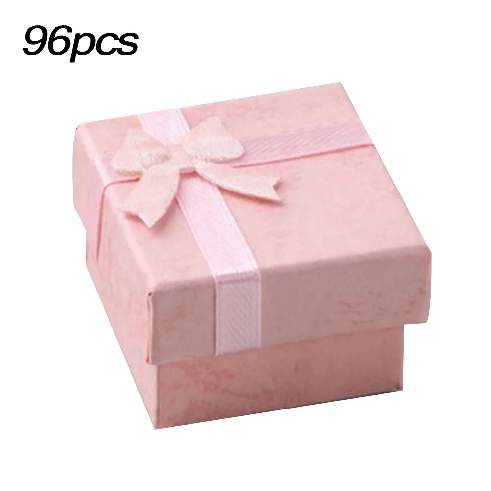 

24/48/72/96/Fashion Jewelry Display Cases Set Gift Box Kit Cube Ring Jewelry Box For Anniversaries Weddings Small Gift Box