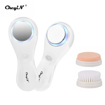 

3 in 1 Electric Face Cleaning Brush Multi-function LED Photon Light Skin Care Beauty Instrument Facial Massager Cleaner Machine