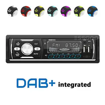 

M4 Dual USB Car Bluetooth Colorful Light Player MP3 Player TF USB Disk FM AM DIN Car Stereo + Radio Receiver Car Audio