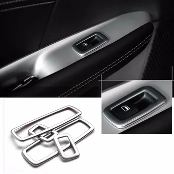 4xクロームインテリアドアスイッチフレームトリムダッジジャーニー2011 2012 2013 2014 [QPA362]