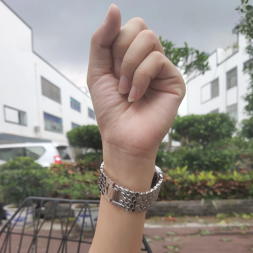 Ремешок из нержавеющей стали для apple watch band 42 мм 38 40 44 металлический браслет