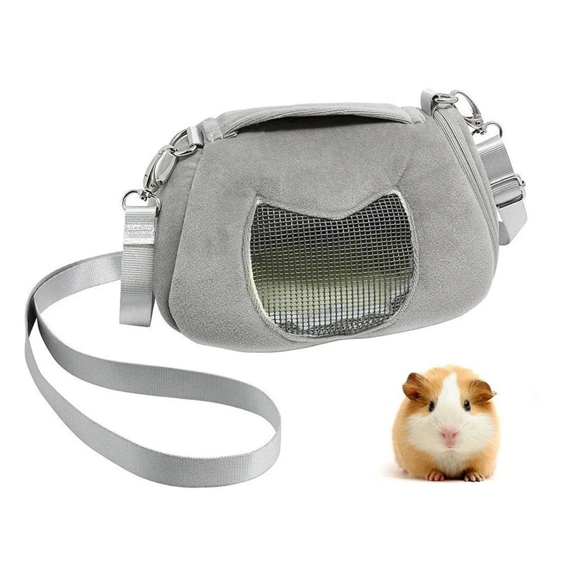 

HLZS-Portable Pet Carrier Outgoing Handbag With Adjustable Single Shoulder Strap Pouch For Sugar Glider Hamster Squirrel Small A