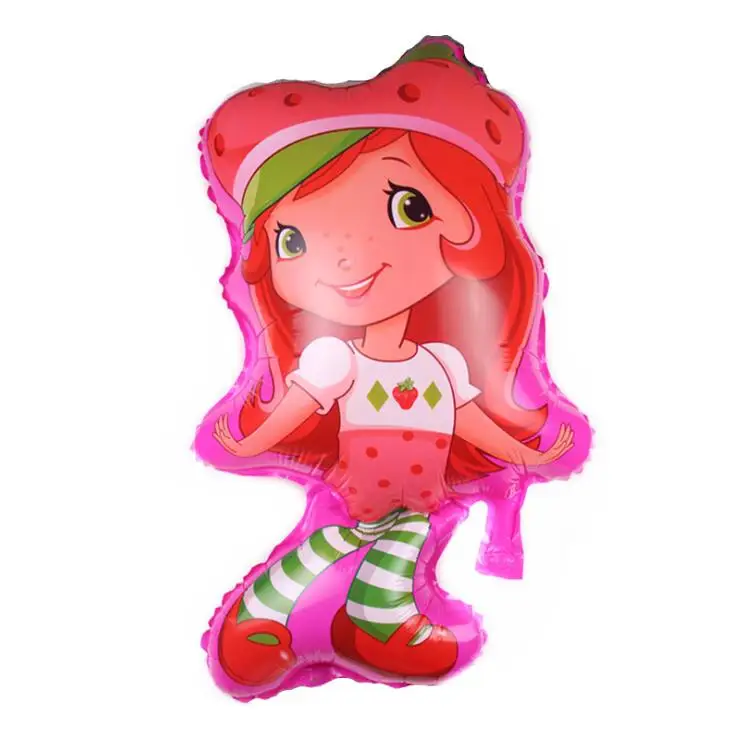 

1Pcs 75*45cm Strawberry girl foil balloon happy birthday mermaid balloon wedding girl birthday party decor kids gift toys