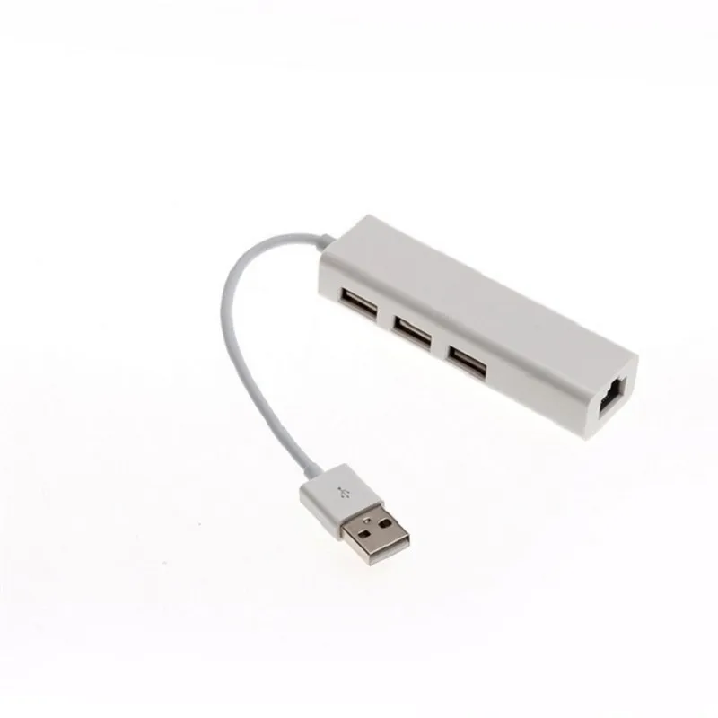 USB Ethernet с 3 портами usb-хаб 2,0 RJ45 Lan сетевая карта USB в Ethernet адаптер для Mac iOS Android PC RTL8152 USB 2,0 концентратор