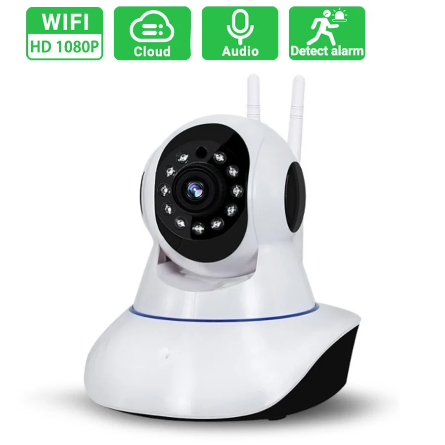 

Dual antenna 1080P Wireless IP Camera 2MP Dome Indoor Way Audio CCTV WiFi Camera Baby Monitor Video Security Surveillance