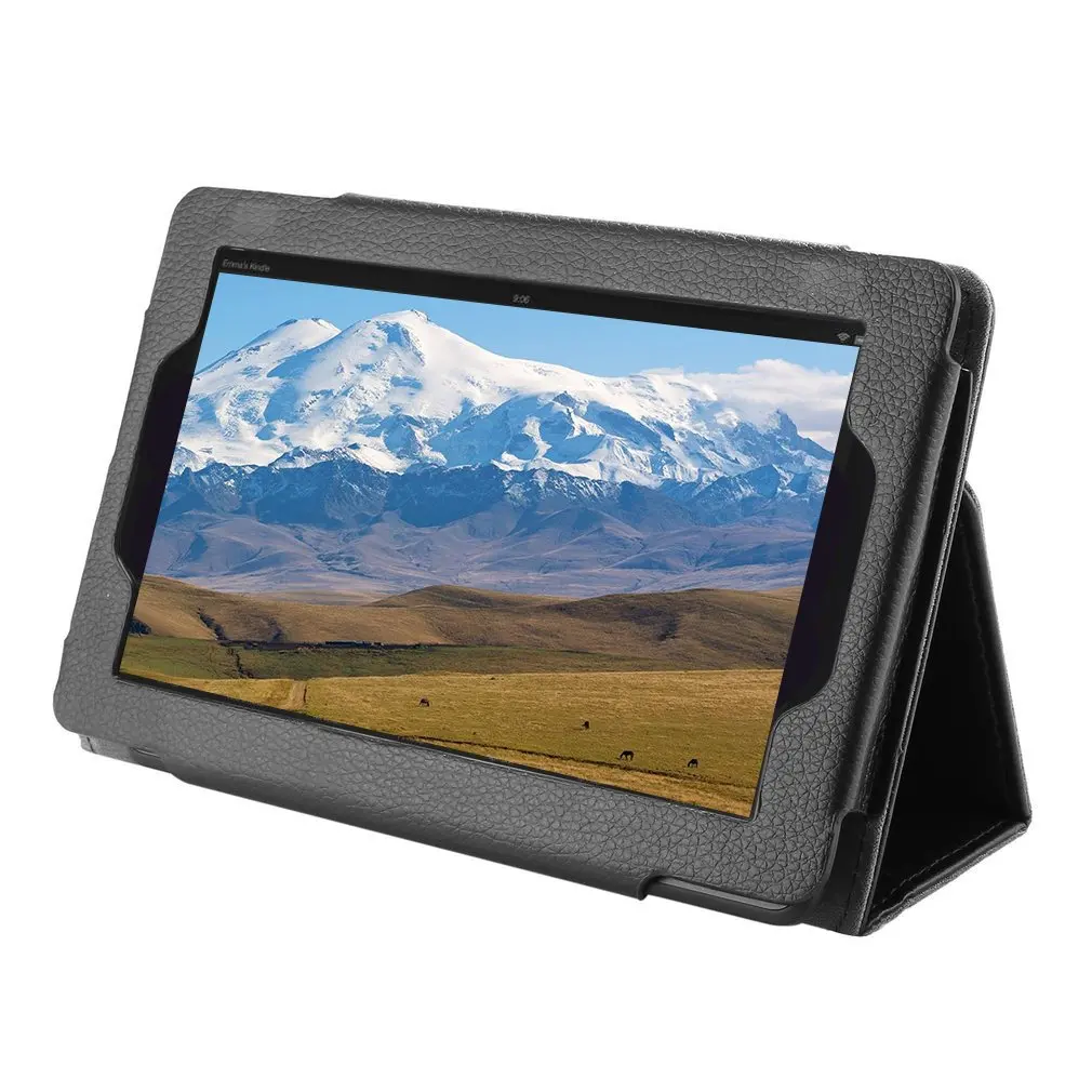 

Durable PU Leather 7 inch Display Folio Protective Cover Case with Stand Secure Magnetic Closure & Open for Kindle Fire